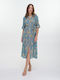 Ble Resort Collection Damen Maxi Kaftan Strand Turquoise/Orange