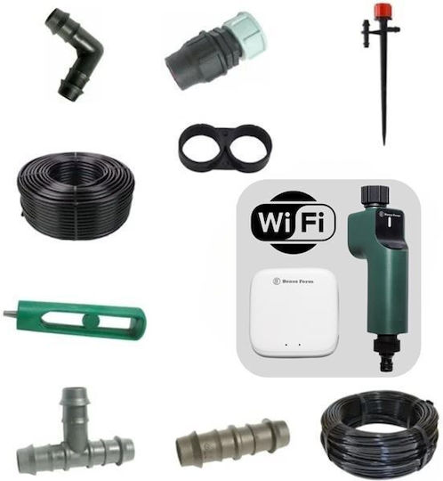 Brass Form Automatic Drip Irrigation for 25 Pots with Programmer