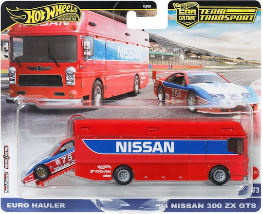 Hot Wheels Премиум Количка Premium Car Culture Team Transport Euro Hauler & '94 Nissan 300 XZ GTS за 3+ Години