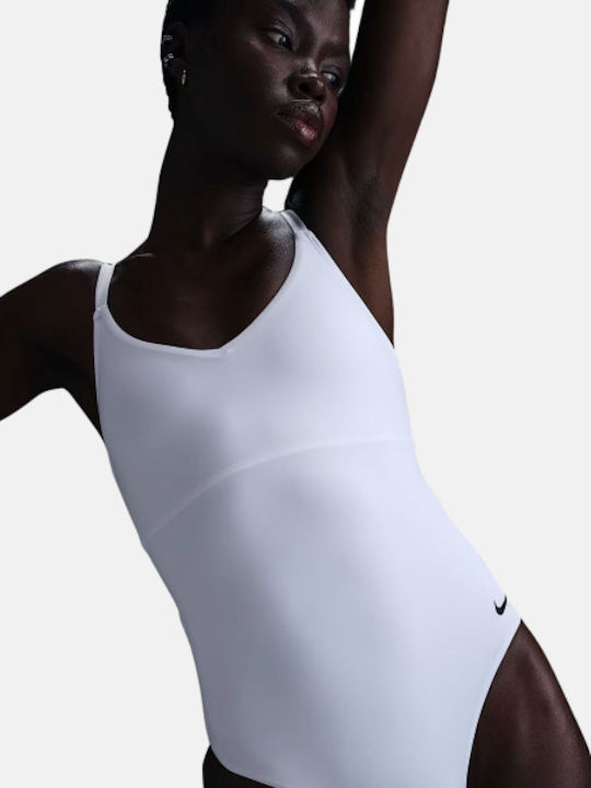 Nike Αθλητικό Ολόσωμο Μαγιό Λευκό