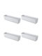 Set 4 Ghivece Decorative Mercaton Imitatie Ratan Alb 59x15.4x14.2 Cm