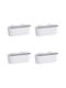 Set 4 Ghivece Decorative Suport din Plastic Alb 4.9 L 38.3x21.2x13 Cm Boardee Hook