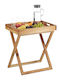 Relaxdays Dreptunghiular Tavă de Servire în Culoare Maro 54x52x36cm 10021316 1buc