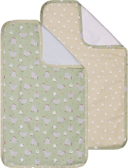 Kentia Kota Baby-Soßtuch Mehrfarbig 72x42cm. 2Stück
