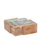 ArteLibre Suporturi pentru pahare Lemn cu Suport 11x11cm 7buc