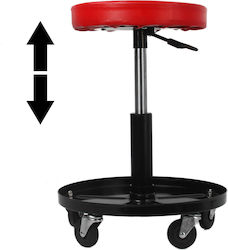 Round Red Office & Desk Stool 30x30x52cm 815002 Round Red Office & Desk Stool 30x30x52cm 815002
