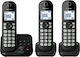 Panasonic KX-TGC463GB Ασύρματο Τηλέφωνο Trio Μαύρο