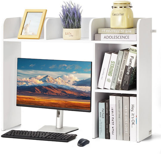 Vevor Desktop Bookshelf White Desktop Storage Organizer 2-tier Office Home