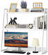 Vevor Desktop Bookshelf Desktop Storage Organizer 2-tier Office & Home White