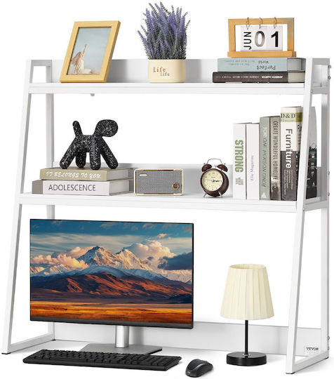 Vevor Desktop Bookshelf Desktop Storage Organizer 2-tier Office & Home White