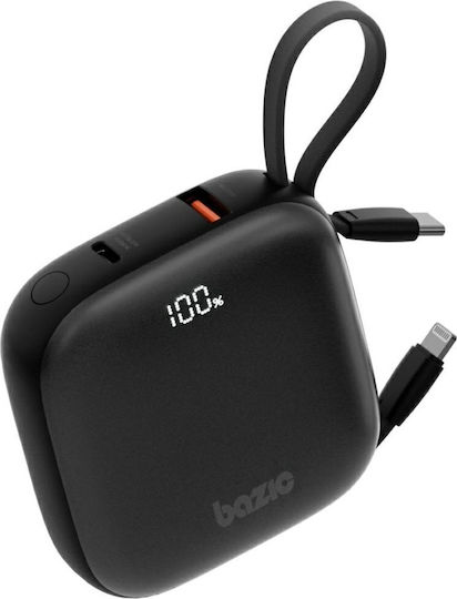 Energea Bazic Fusion Power Bank 10000mAh 20W με Θύρα USB-A και Θύρα USB-C Power Delivery / Quick Charge 3.0 Μαύρο