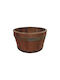 Moraitis Pot Barrel Wooden Brown 53x53cm.