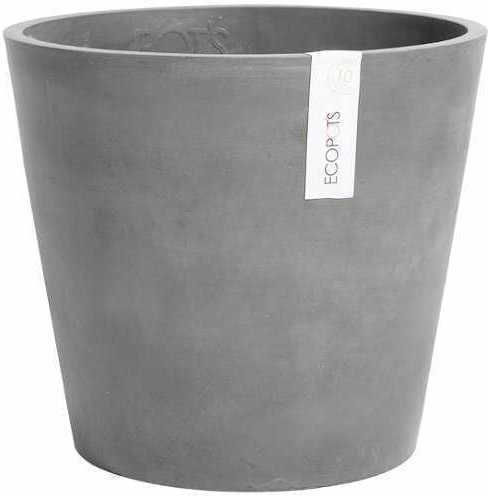 Ecopots Amsterdam Mini Ø Γλάστρα Πλαστική Γκρι 10.5x10.5x9.2εκ.