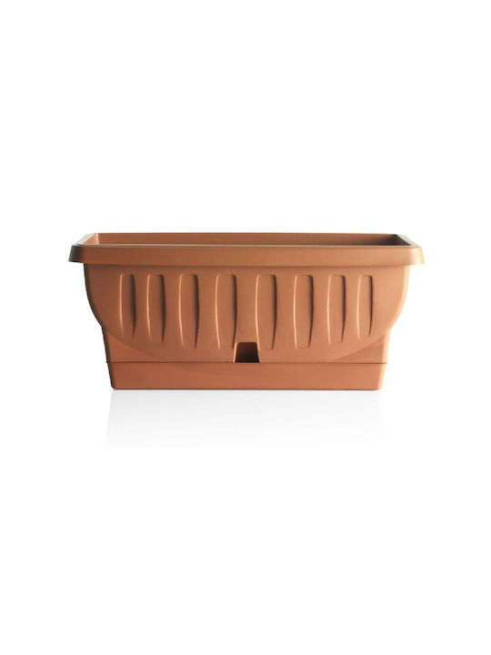 Bama Self-watering Planter Box Plastic Orange 30x15x13cm.
