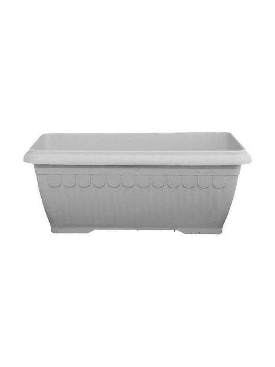 Miltoplast Olympos Νο Ζαρντινιέρα Πλαστική Ανθρακί 80x35x35εκ.