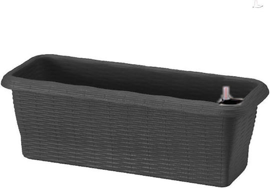 Bama Самополивен Кутия за саксии Пластмаса Straw 40x20x17.5см.