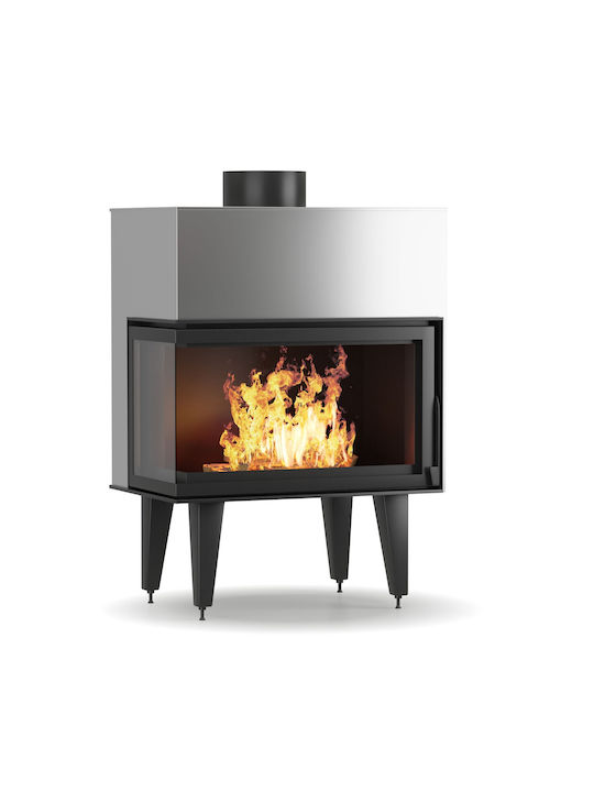 Thermiki ATS Stable Corner Hydro 700 Ενεργειακό Τζάκι Ξύλου 5.16kW Ίσιο με Ανοιγόμενες Πόρτες