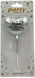 Geburtstagskerze Herz Happy Birthday 12 cm