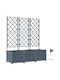 vidaXL Set of 3 Grey Plastic Planter Boxes