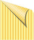 310334 Polka Dot Striped Cardstock Double-Sided 50x70 cm 300 gsm 10 Yellow