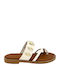 Women's Flat Sandals in White Color