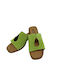 Women's Flat Sandals in Green Color