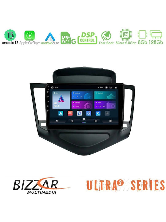 Bizzar Auto-Audiosystem für Chevrolet Cruze 2009-2012 (Bluetooth/USB/WiFi/GPS/Apple-Carplay/Android-Auto) mit Touchscreen 9"