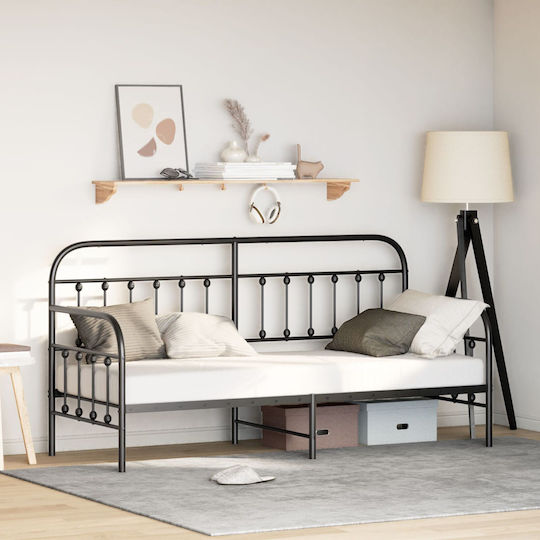 Kinderbett - Sofa Einzeln Ατσάλι für Matratze 75x190cm