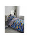 Vesta Home Kids Sheets Set Single Cotton Blue 170x260cm 3 Pieces