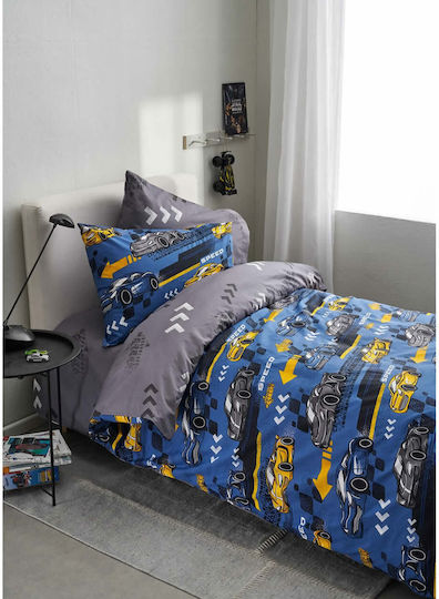 Vesta Home Single Blue Kids Sheets Set 170x260cm