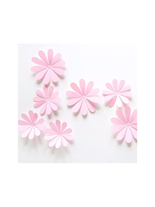 3d Flowers Wall Sticker Pink Set Of 12pcs.