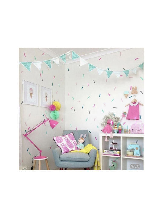 Wall Stickers For Nursery-kids Room Strip Shape Set Of 44pcs. - Brown