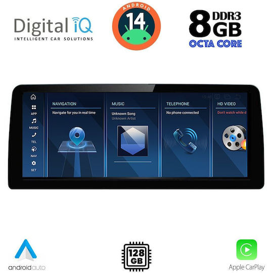 Digital IQ Ηχοσύστημα Αυτοκινήτου για BMW X3 (F25) / X4 (F26) 2014-2016 (Bluetooth/USB/WiFi/GPS/Apple-Carplay/Android-Auto) με Οθόνη Αφής 10.25"