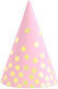 Rosa gepunktete Partyhüte 6 Stk