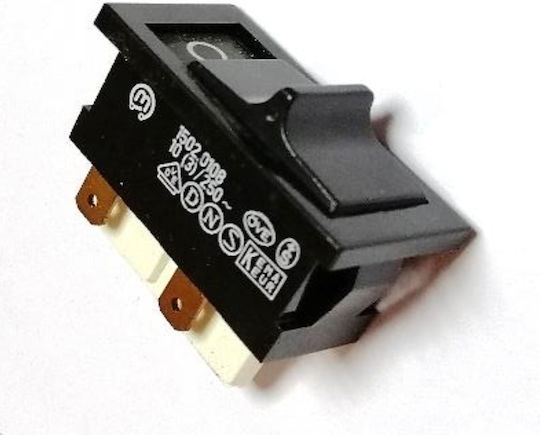 Rocker Switch On-off Double Pole DPST 4 Pin 10 3 A/250VAC Opening 12.0x34.0mm 37x17x27mm Marquardt 1502.0108