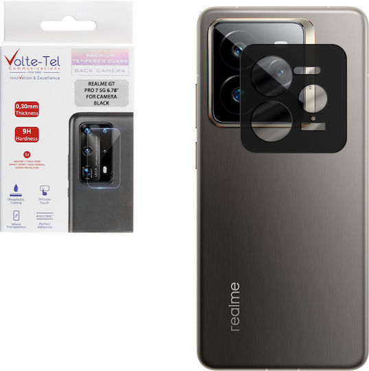 Volte-Tel Camera Protection Tempered Glass Black for the Realme GT Pro 7 5G