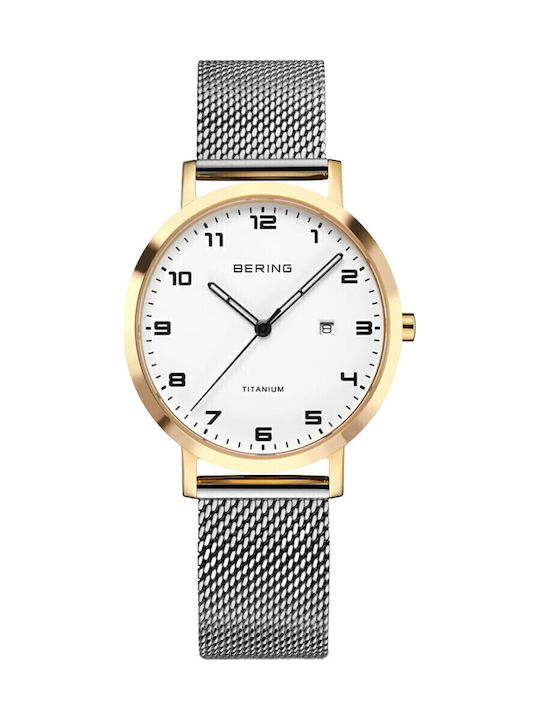 Bering Time Men's Watch Battery with Gray Metal Bracelet