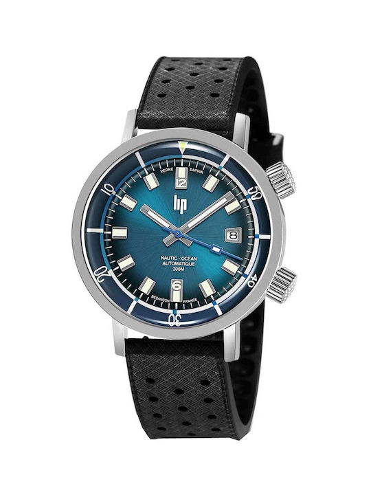 Lip Watches Ρολόι Αυτόματο με Καουτσούκ Λουράκι Lip Watches Ρολόι Αυτόματο με Καουτσούκ Λουράκι