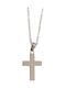 Kalliopi Silver Crucifix Pentru Bărbați Din Oțel Cu Lanț