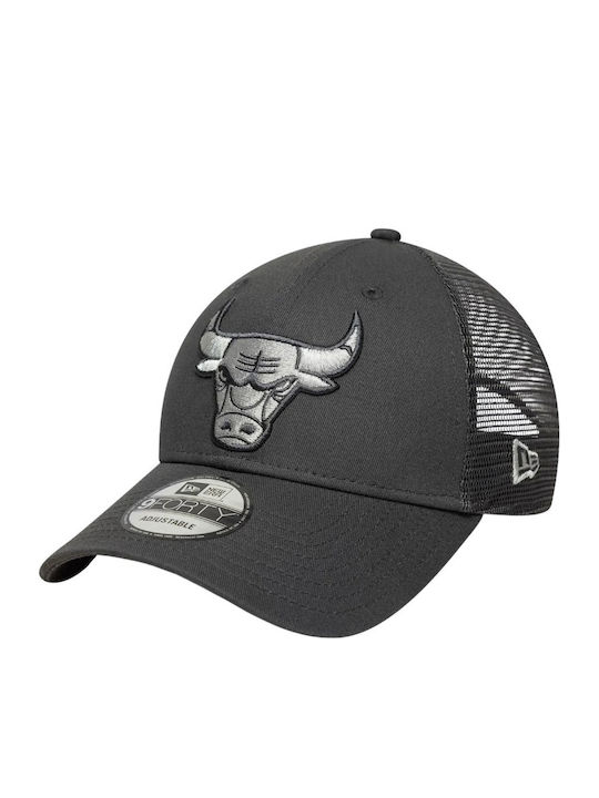 New Era Nba Chicago Bulls 9forty Adj Trucker Cap Dark Grey