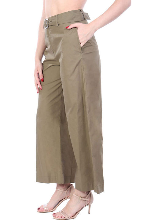 Damen Stoff Hose Khaki