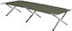 Folding Guest Bed Campaign Single Green 190x72.5x40.5cm