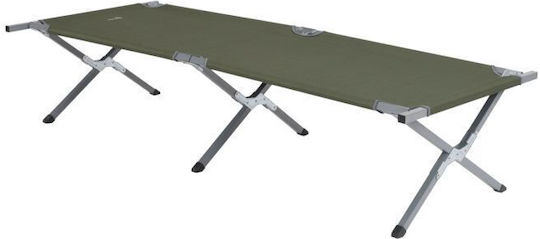 Folding Guest Bed Campaign Single Green 190x72.5x40.5cm