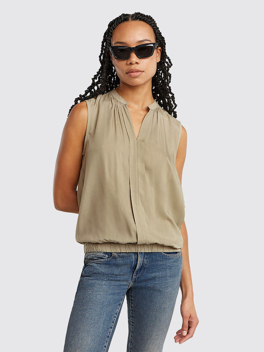 Women's Crop Top Sleeveless Blue