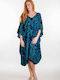 Rima Beachwear Damen Kaftan Strand Navy Blue