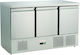 Karamco Английски превод: Stainless Steel Refrigerator Counter with 3 Doors and Cooling Machine L136.8xW70xH87см Gs903vs/stop