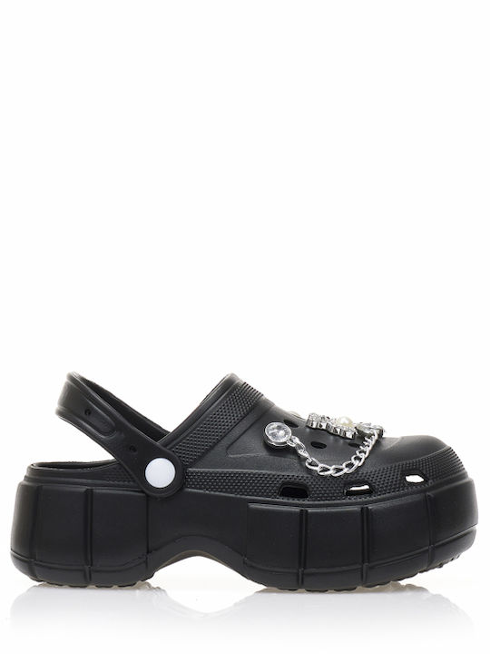 Tsoukalas Damen Clogs Schwarz