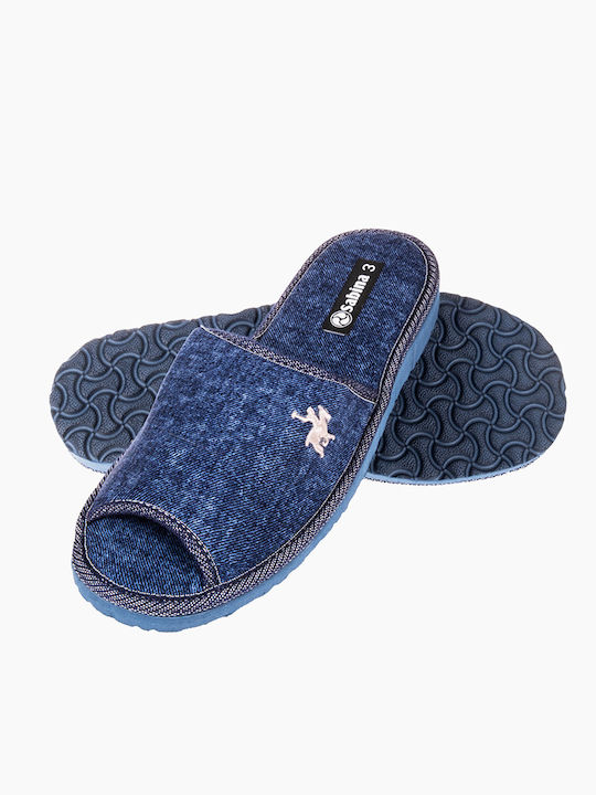 The Shoemart Men's Terry Slippers Blue