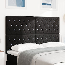 vidaXL Bed Headboard made of Fabric Black Velve...