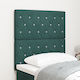 vidaXL Bed Headboard made of Fabric Dark Green 160cm